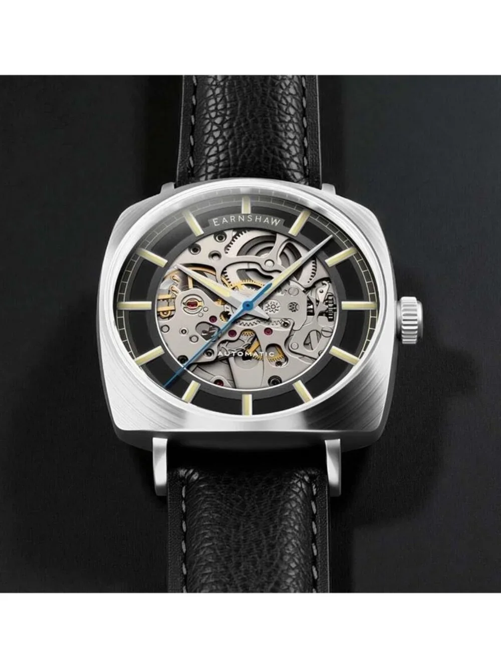 NWT Thomas Earnshaw Moorgate Black Dial Men's Watch